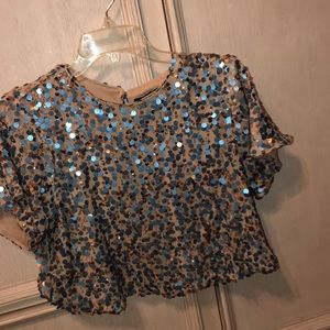 Sequin top with open back